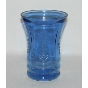 Maryland Glass Co. FEATHER Cobalt Blue Flat Water Tumbler